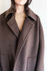 SEYA DOUBLE FACE YAK WOOL LONG COAT - UNDYED DARK BROWN - Thumbnail 11