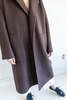 SEYA DOUBLE FACE YAK WOOL LONG COAT - UNDYED DARK BROWN - Thumbnail 12