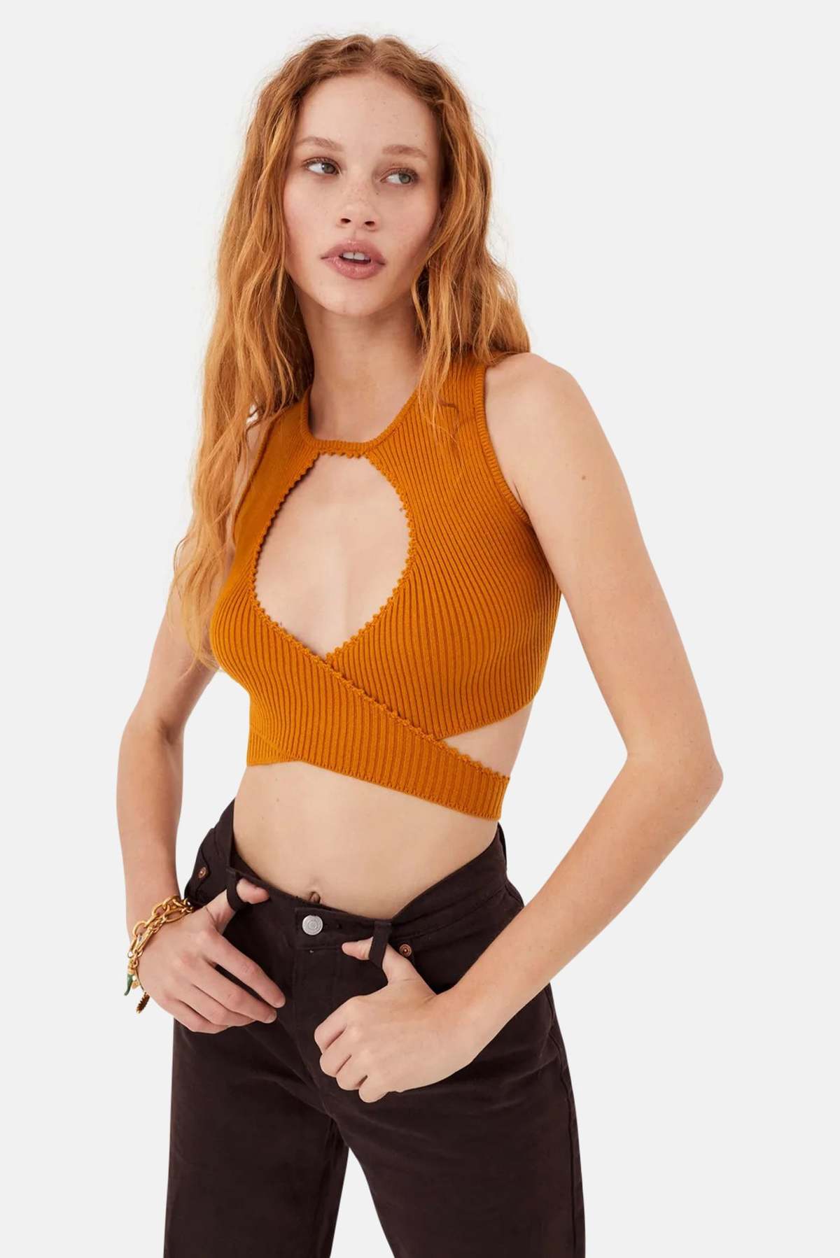 Maggie Crop Top Orange - Image 1 of 4