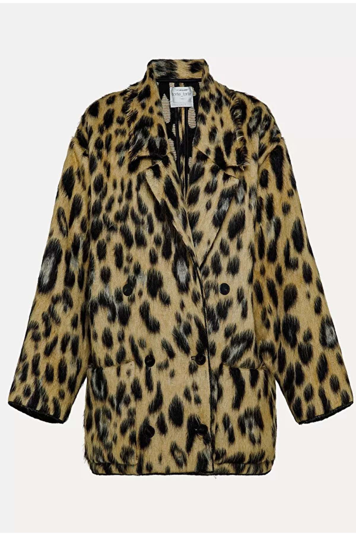 Forte Forte Animal Pattern Fur Jacket - Leopard | Garmentory