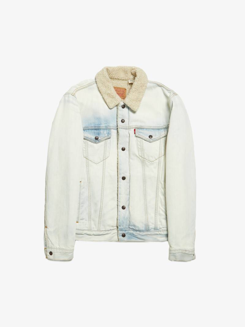 Levi's X Supreme Sherpa Denim Jacket - Light Blue | Garmentory