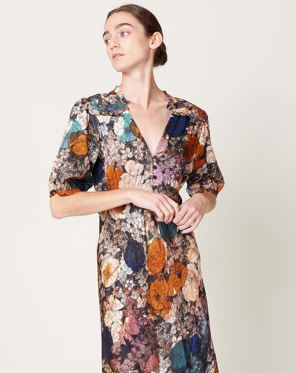 価格8万円●Raquel Allegra シルク ミディ丈スカート M相当 価格8万円 Raquel Allegra シルク ミディ丈スカート M相当