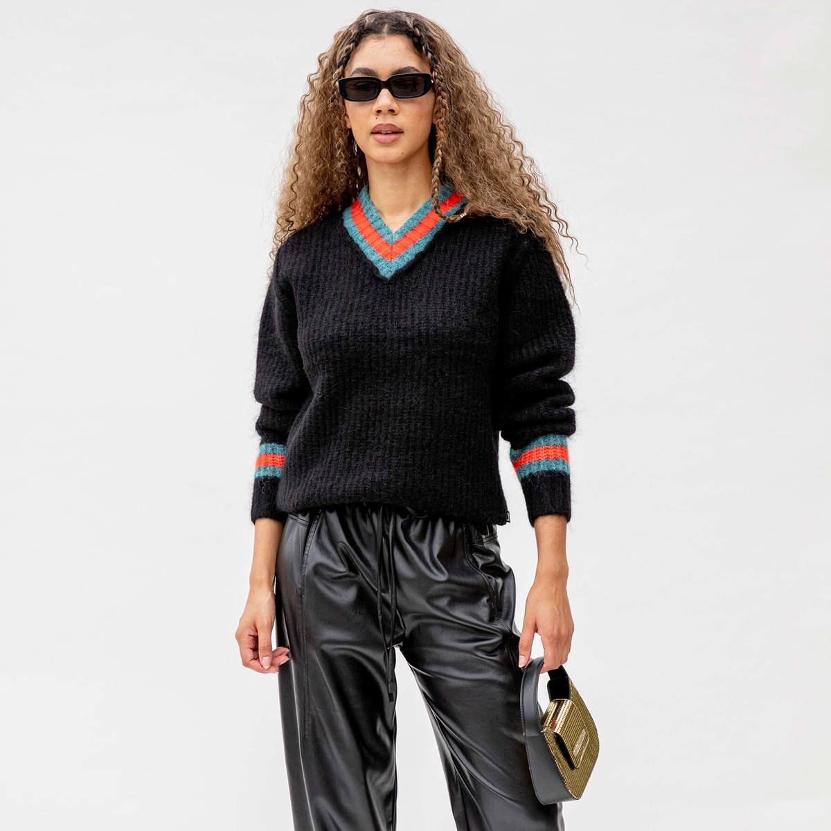 【STUSSY】MOHAIR TENNIS SWEATER stüssy mohair tennis sweater (green) | a.plus