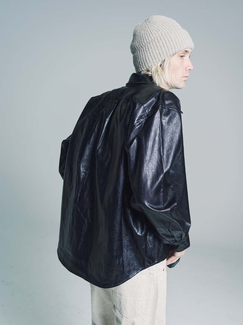 Our Legacy Fake Leather Coco 70 s Shirt - Cageian Black