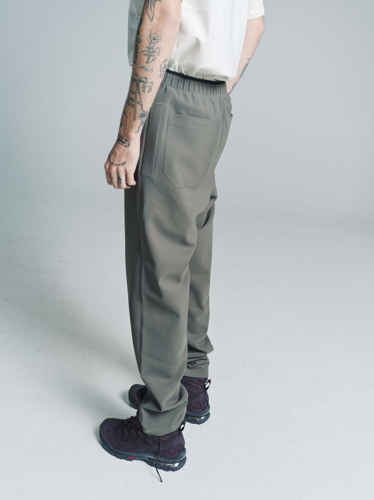 【Raucohouse】Tilt cargo fleece banding pants GR10K Colorado Fleeced Bonded Utility Trousers - Green