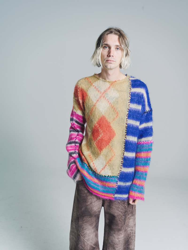 Marni Mohair Knit Patchwork Sweater - Multicolor | Garmentory