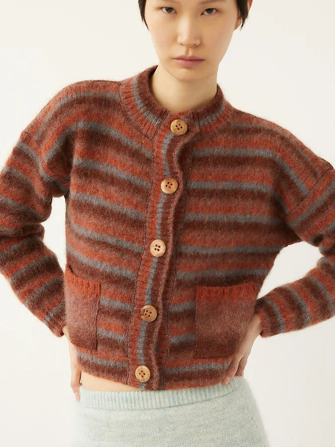 Tach Clothing Donata Knit Cardigan Brown Multi Garmentory