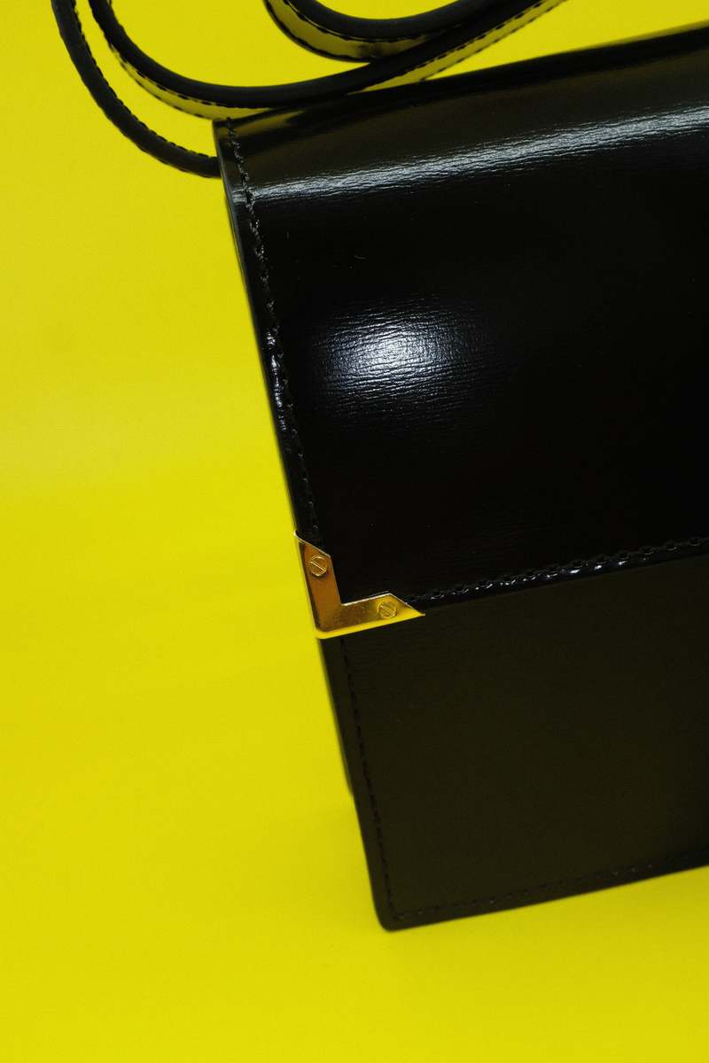 Ernest W. Baker Leather Gold Edge Messenger Bag - Black | Garmentory