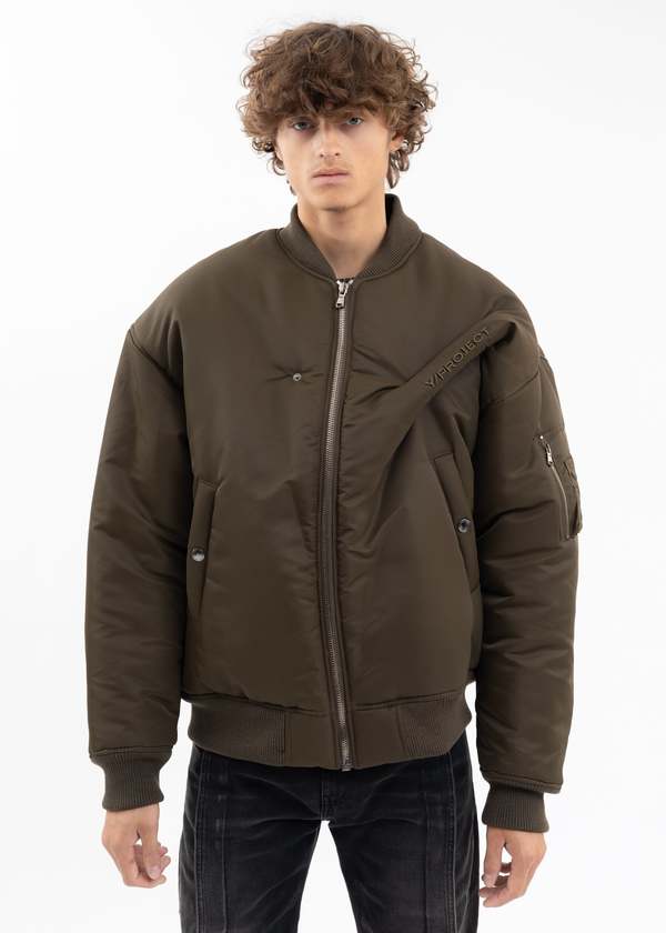 Y/project PINCHED LOGO BOMBER - ARMY GREEN | Garmentory Y/project PINCHED LOGO BOMBER - ARMY GREEN | Garmentory