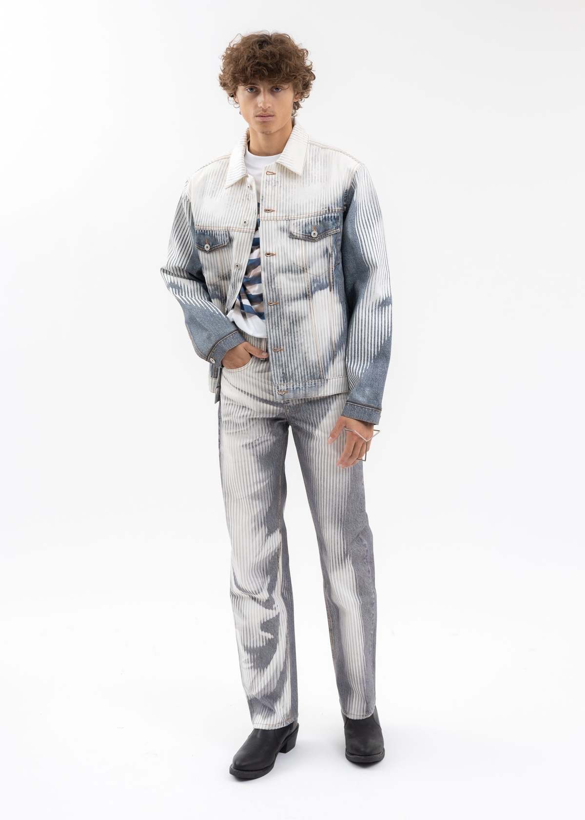 Y/project Jean Paul Gaultier Edition BODY MORPH ASYMMETRIC JEANS 
