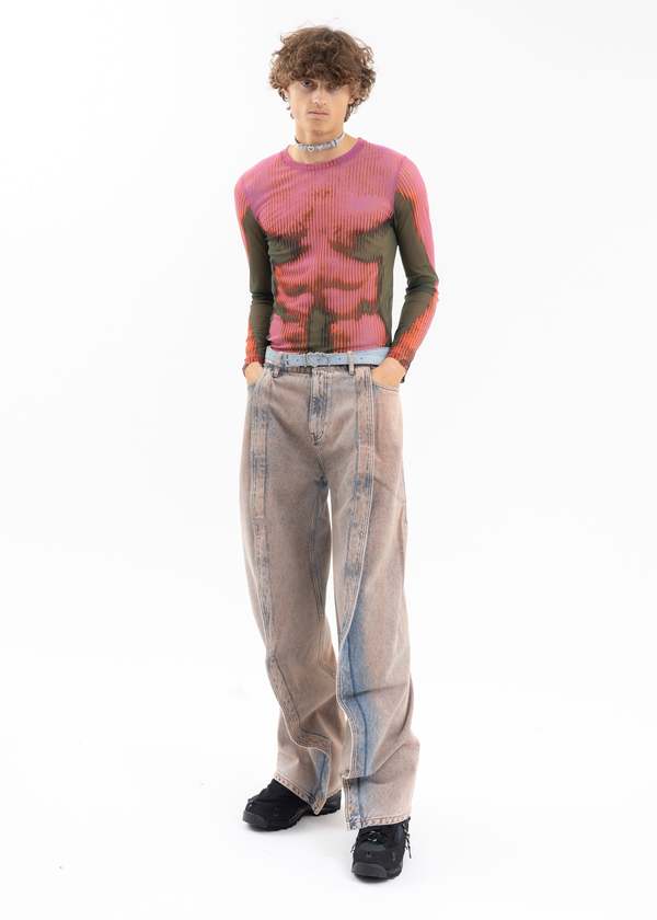 Y/project Jean Paul Gaultier Edition BODY MORPH MESH COVER LONG