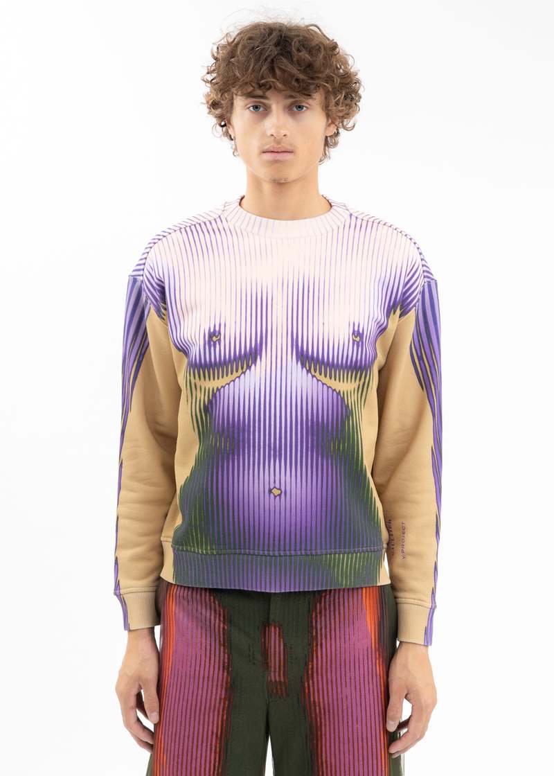 Y/project Jean Paul Gaultier Edition BODY MORPH FITTED SWEATSHIRT