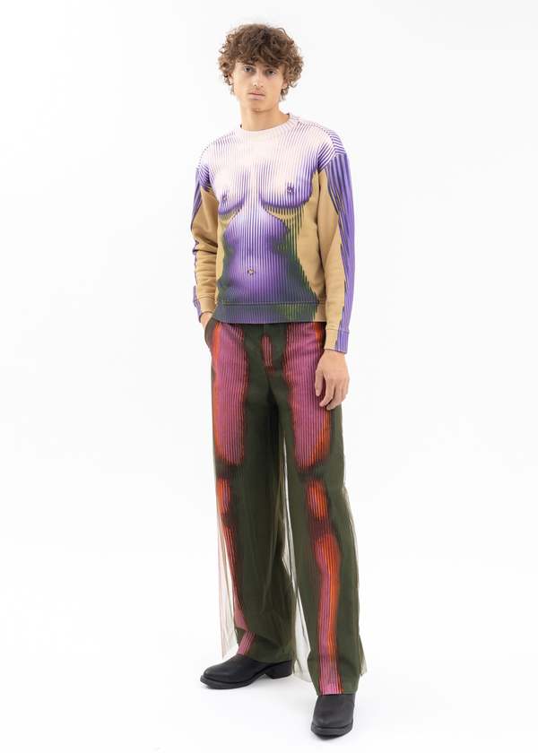 Y/project Jean Paul Gaultier Edition BODY MORPH FITTED SWEATSHIRT