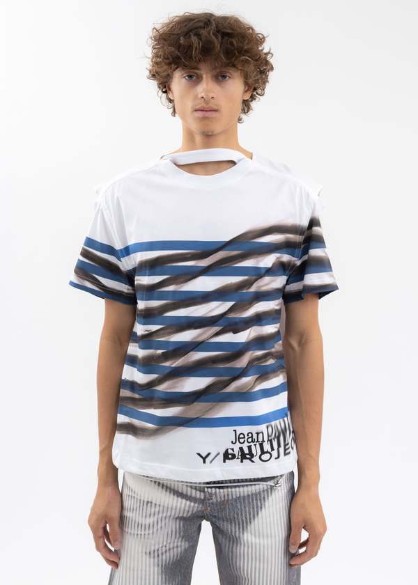 Y/projectJean Paul Gaultier Edition MARINIERE CONVERTIBLE T-SHIRT