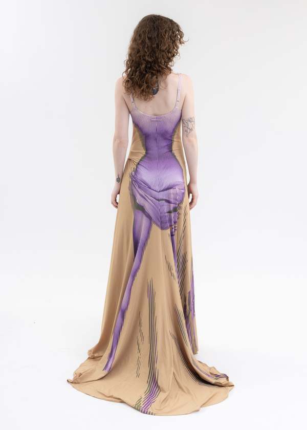 open lace back dress Purple Hearts Strapless Colored Denim Dress L