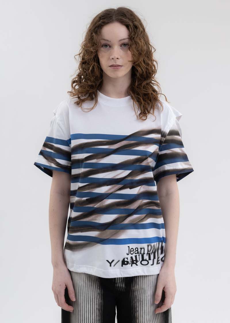 Y/project Jean Paul Gaultier Edition MARINIERE CONVERTIBLE T-SHIRT 