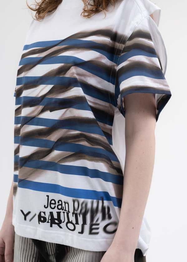 Y/project Jean Paul Gaultier Edition MARINIERE CONVERTIBLE T-SHIRT