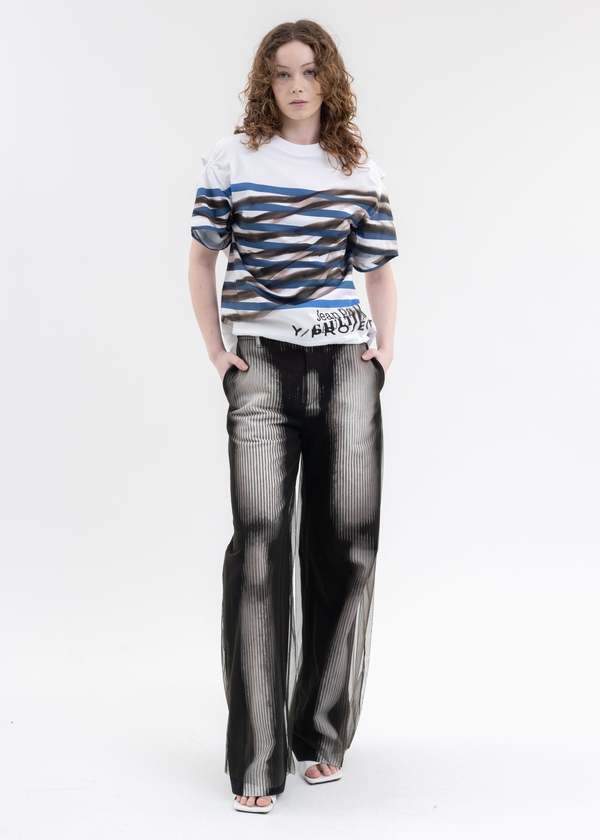 Y/project Jean Paul Gaultier Edition MARINIERE CONVERTIBLE T-SHIRT