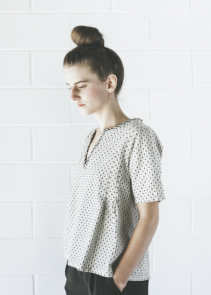 Ace & Jig Drama Tee | Natural Minidot Ace & Jig Drama Tee | Natural Minidot