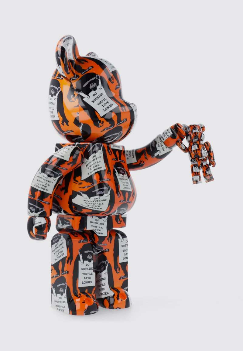 Kids MEDICOM TOY Be@rbrick Monkey Sign 100% + 400% Set - Red 