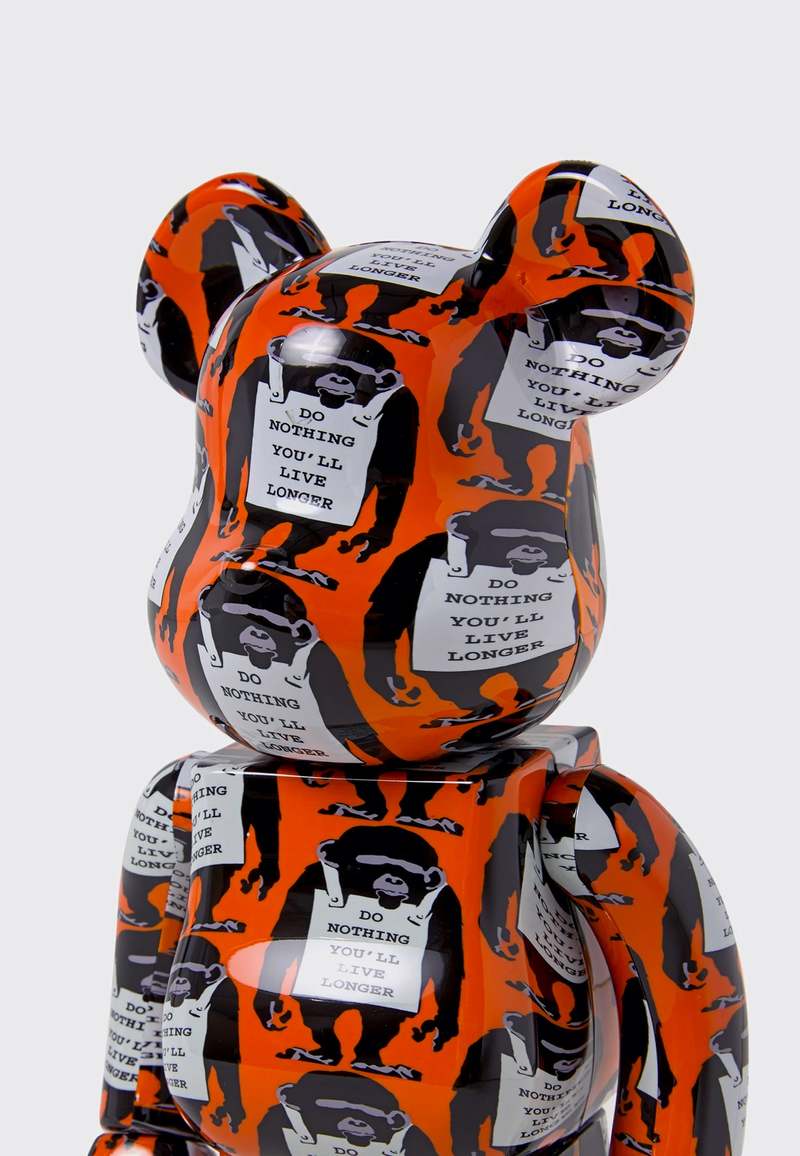 Kids MEDICOM TOY Be@rbrick Monkey Sign 100% + 400% Set - Red 