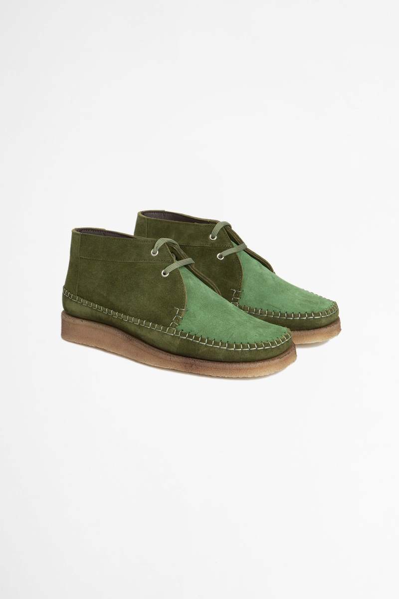 Padmore & Barnes Willow Boot - Suede Green