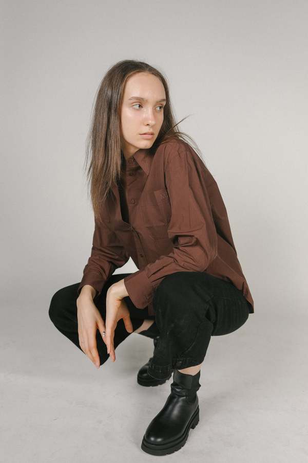 Mijeong Park Oversized Shirt - Brown