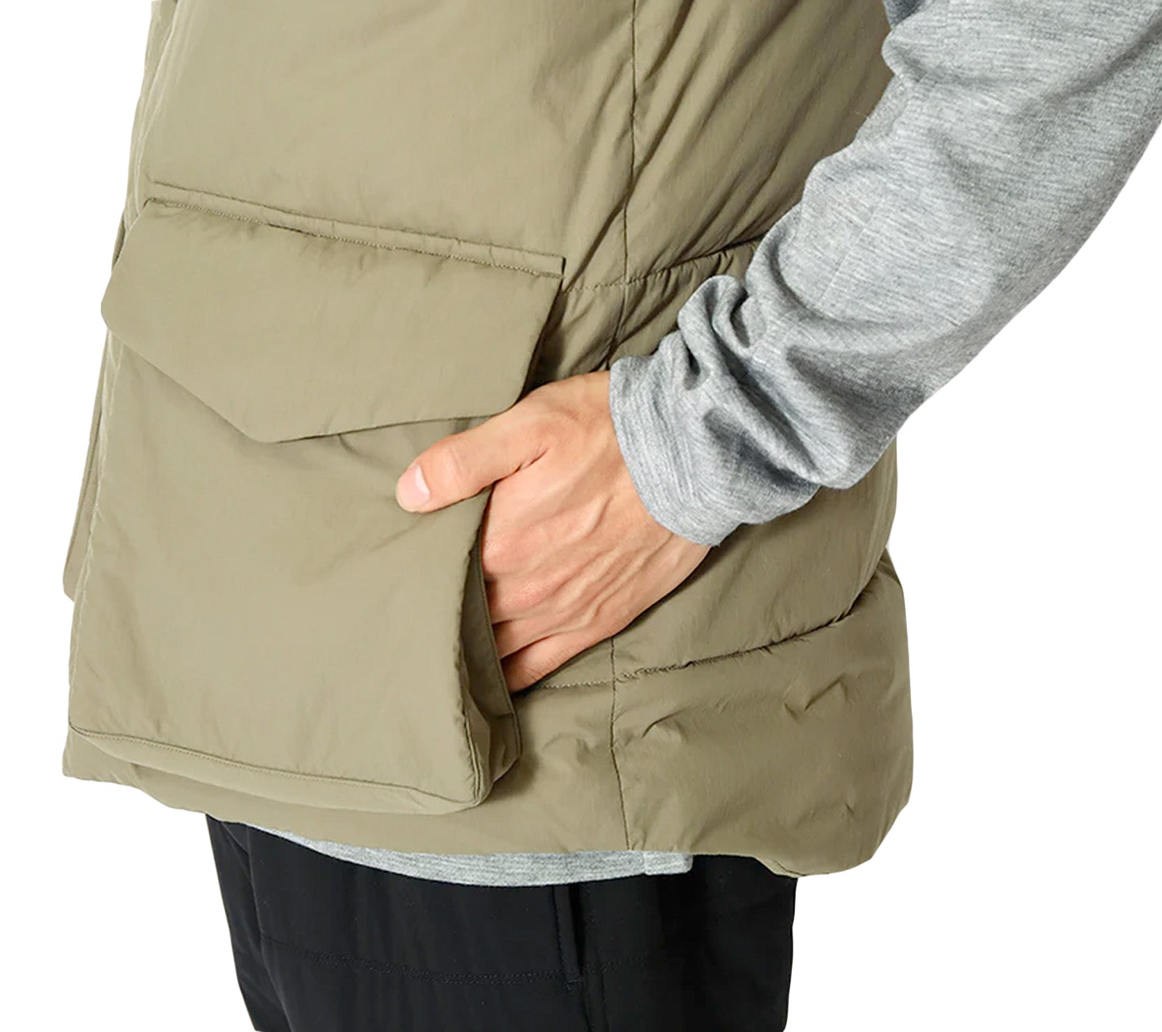Ripstop Nylon Down Vest Pearl Grey