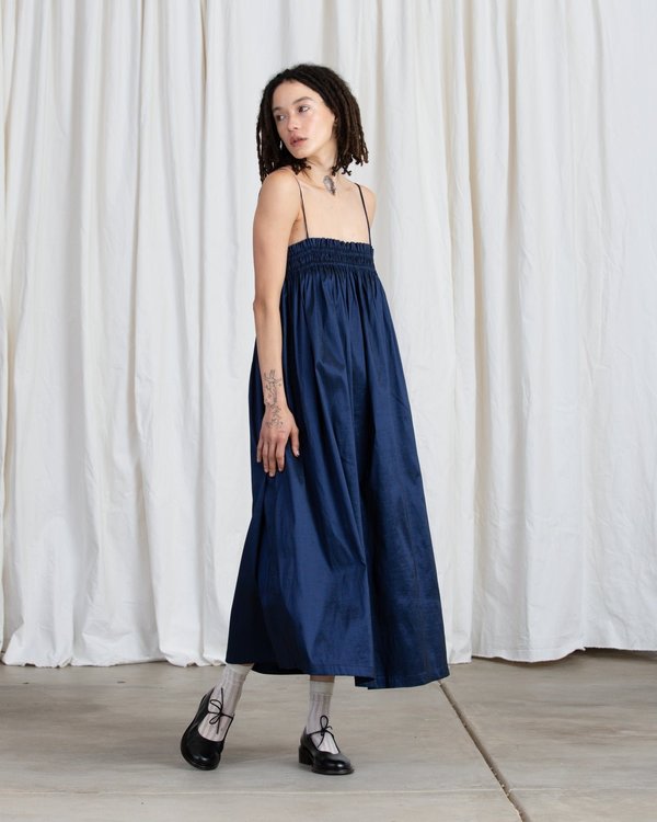 Ali Golden Elastic Dress - Navy Taffeta | Garmentory