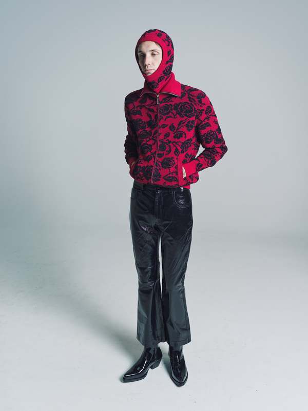Ernest W. Baker Leather Flare Trousers - Black | Garmentory