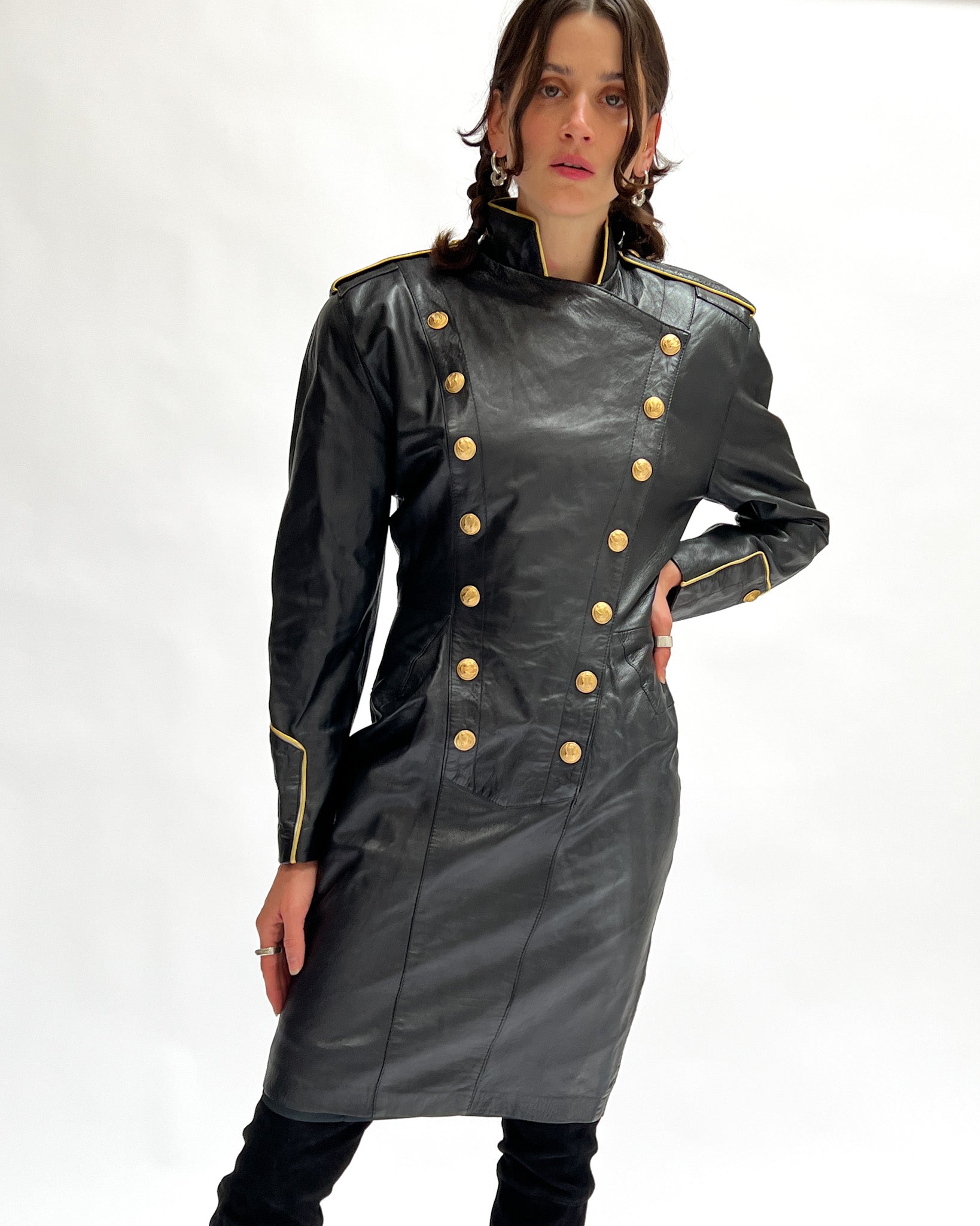 leather military dress Leather Military Uniform V