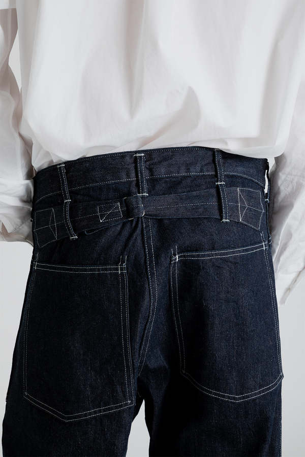 KAPTAIN SUNSHINE Buckleback Baker Pants - Indigo Denim