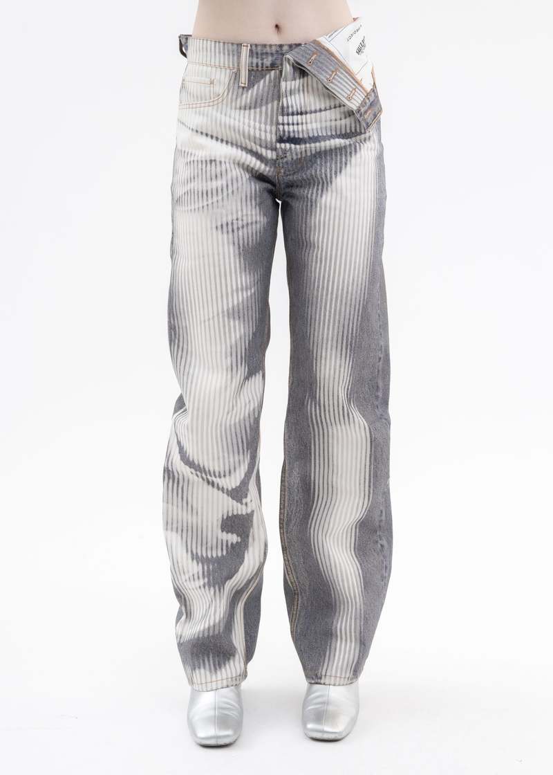 Y/project Jean Paul Gaultier Edition BODY MORPH ASYMMETRIC JEANS 