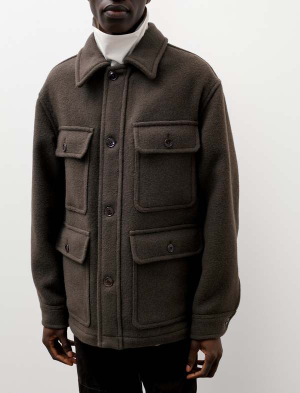 Lemaire Hunting Jacket - Pewter Green | Garmentory