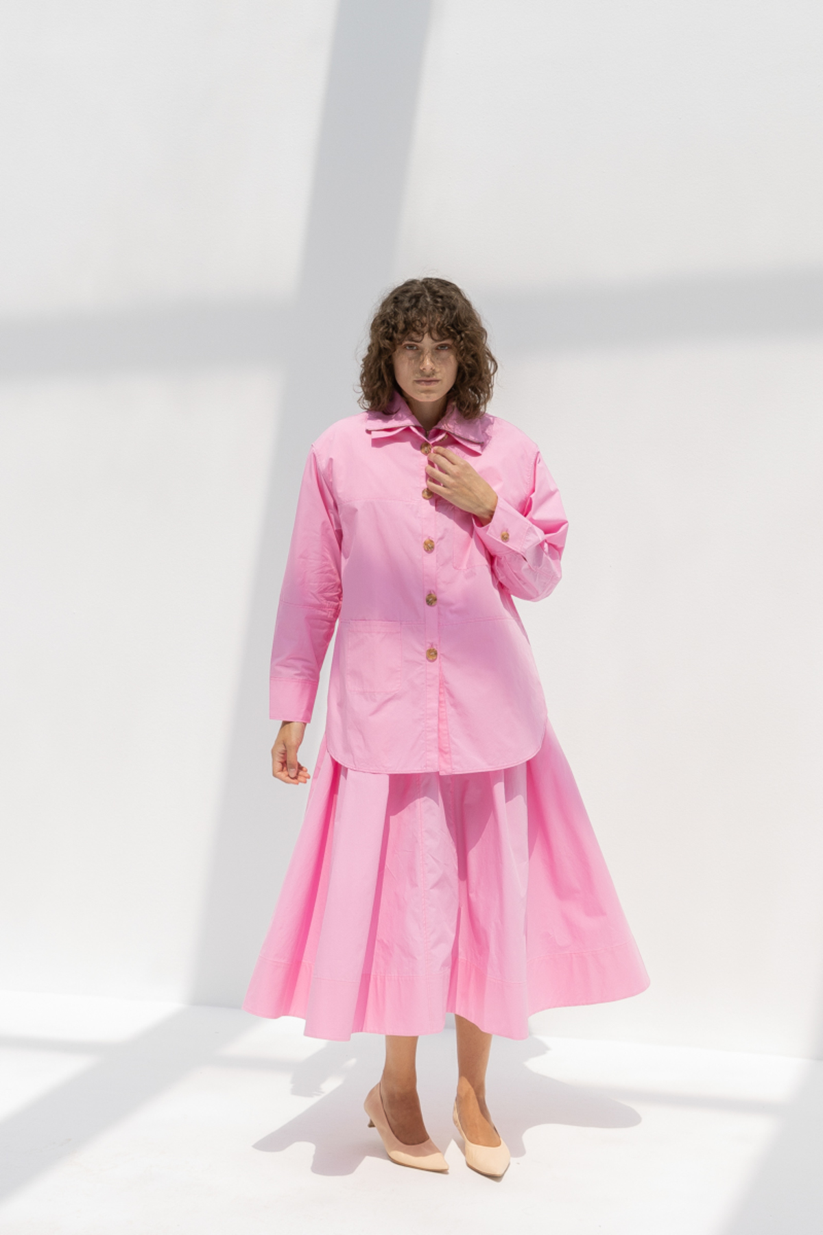 rejina pyo pink dress Delilah Dress Acetate Satin Pink REJINA PYO