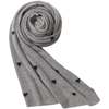 White+Warren Cashmere Heart Wrap Grey Heather - Black Combo - Thumbnail 2