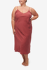 The Sleep Shirt Tencel Twill Long Slip Dress - Sienna - Thumbnail 3