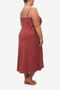 The Sleep Shirt Tencel Twill Long Slip Dress - Sienna - Thumbnail 5