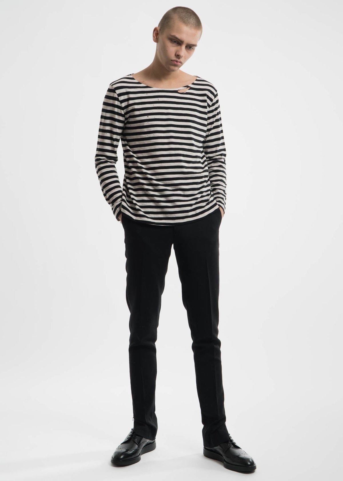 【GARCONS INFIDELES】 L/S TEE Garcons Infideles Kurt Striped Long Sleeve | Garmentory
