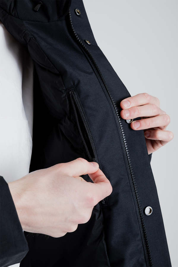 Goldwin Gore Tex Hooded Down Jacket - Black | Garmentory