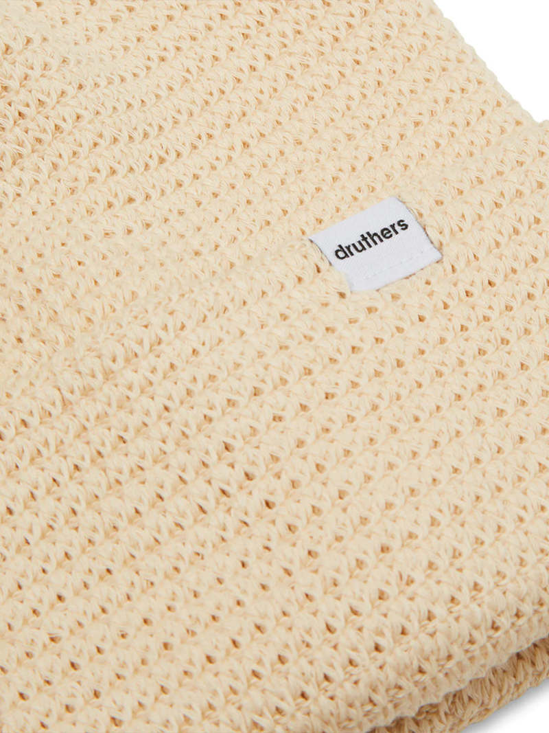 Druthers Organic Cotton Waffle Knit Beanie - Off White