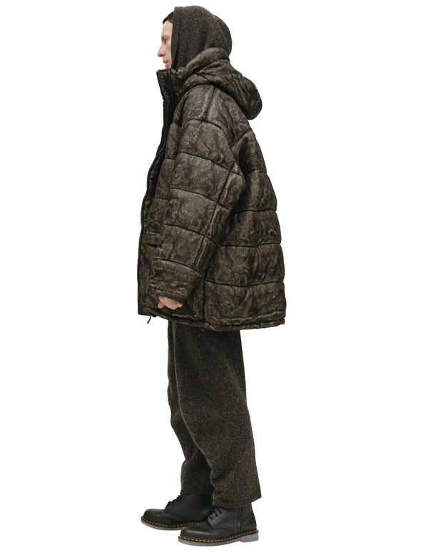 Doublet Leopard print down jacket - gray | Garmentory