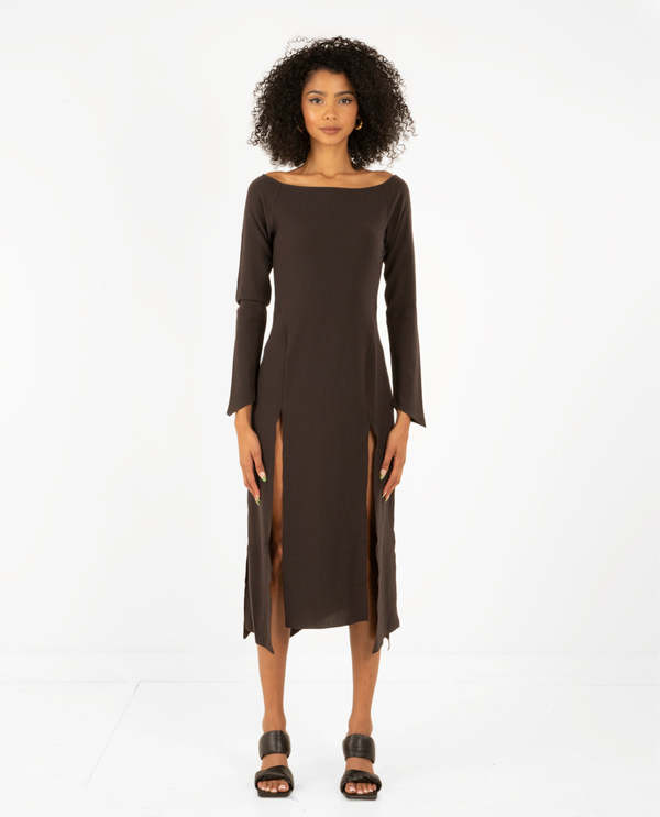 Paloma Wool Alfalfa Dress Dark Brown Garmentory
