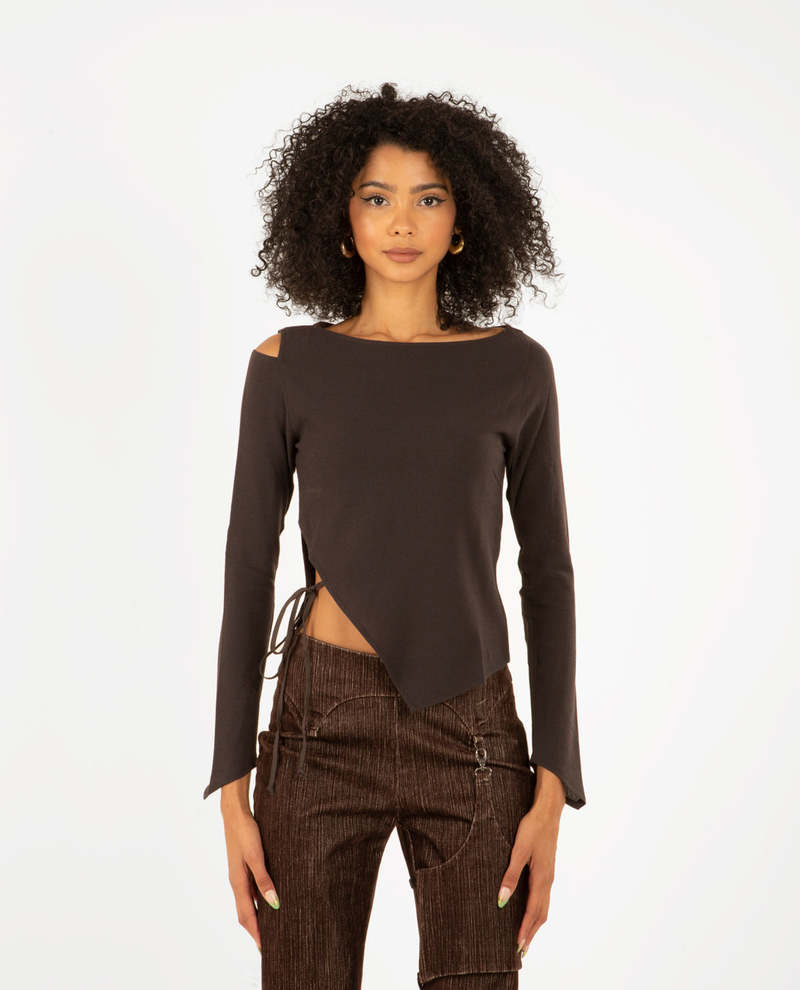 Paloma Wool Wing Top - Dark Brown | Garmentory