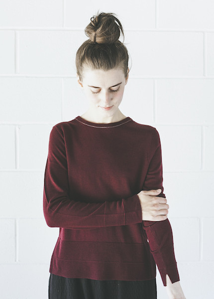 Rag & Bone Leanna Crew | Burgundy Rag & Bone Leanna Crew | Burgundy
