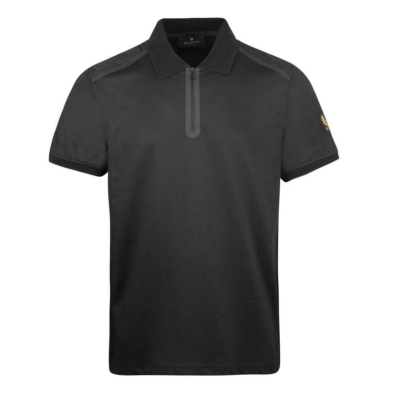Belstaff Shuttle Zip Polo - Black | Garmentory