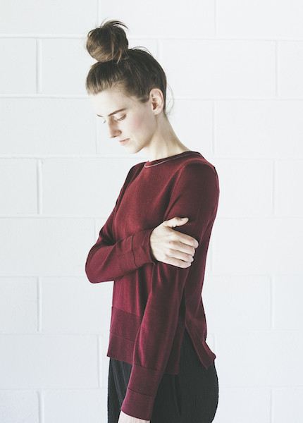 Rag & Bone Leanna Crew | Burgundy Rag & Bone Leanna Crew | Burgundy