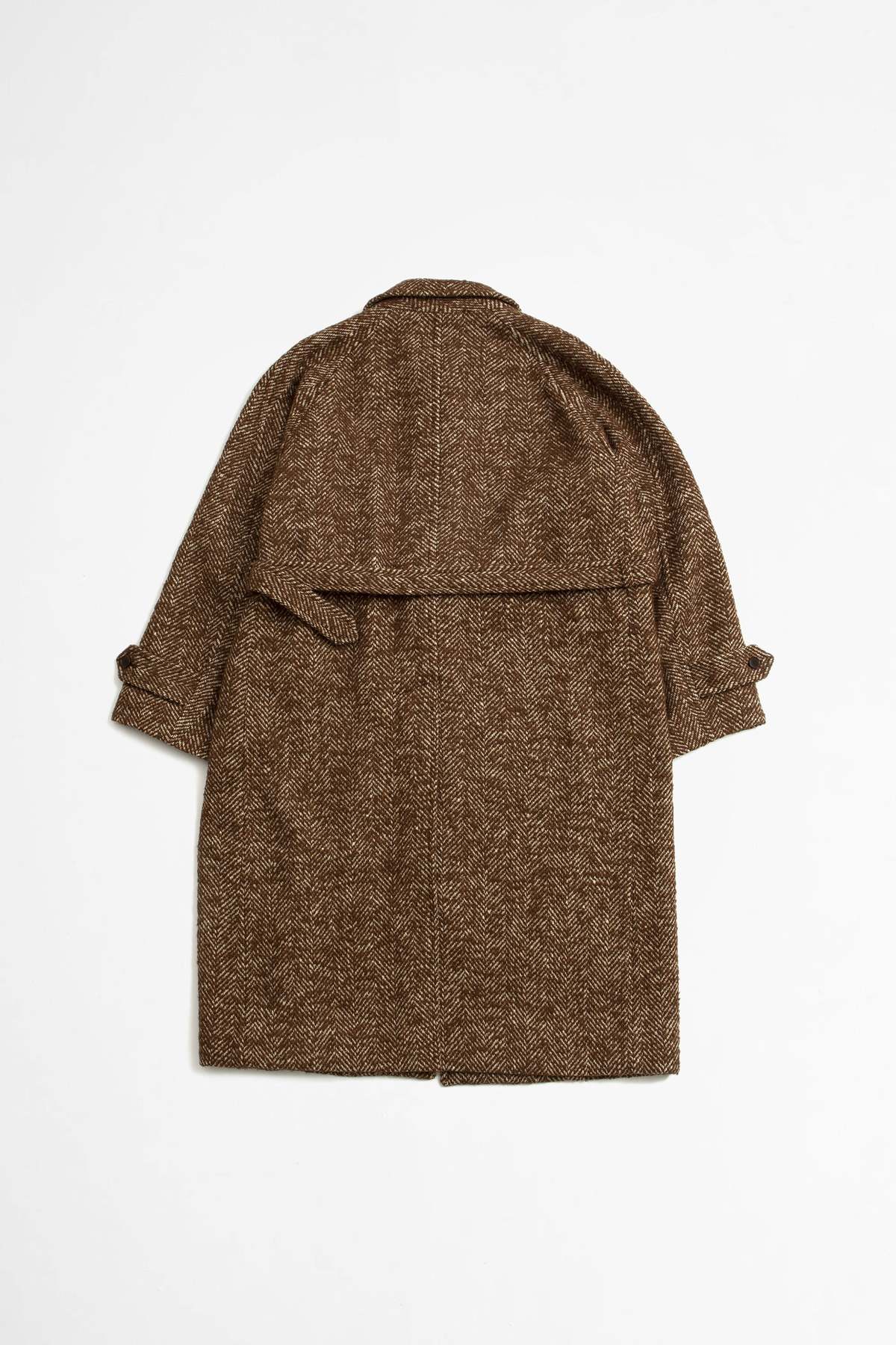 【22AW】WOOL ALPACA HERRINGBONE TWEED COAT Auralee Alpaca Herringbone Tweed Coat - Brown | Garmentory