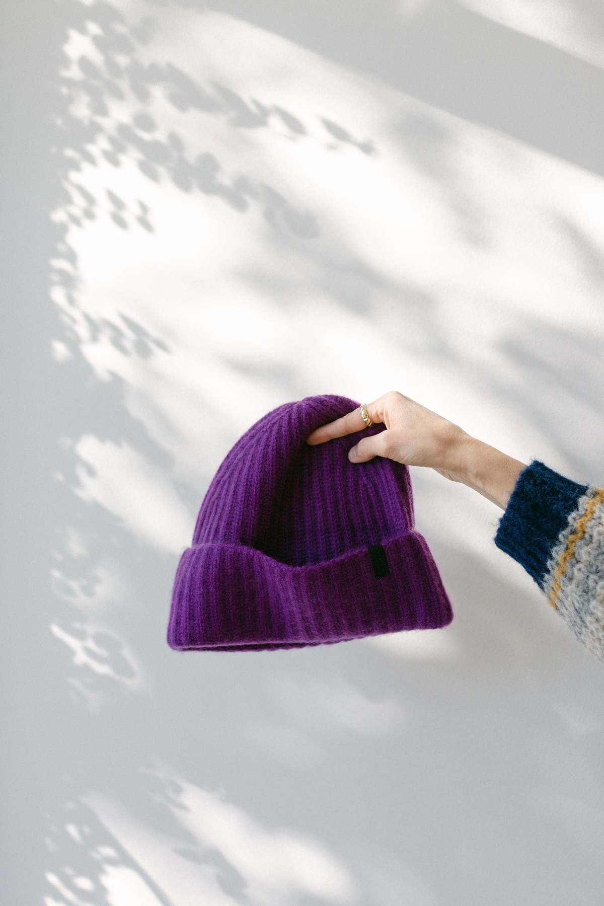 Vince Plush Cashmere Chunky Knit Beanie Hat Cashmere Shaker-Stitch Beanie in Accessories | Vince main image 3
