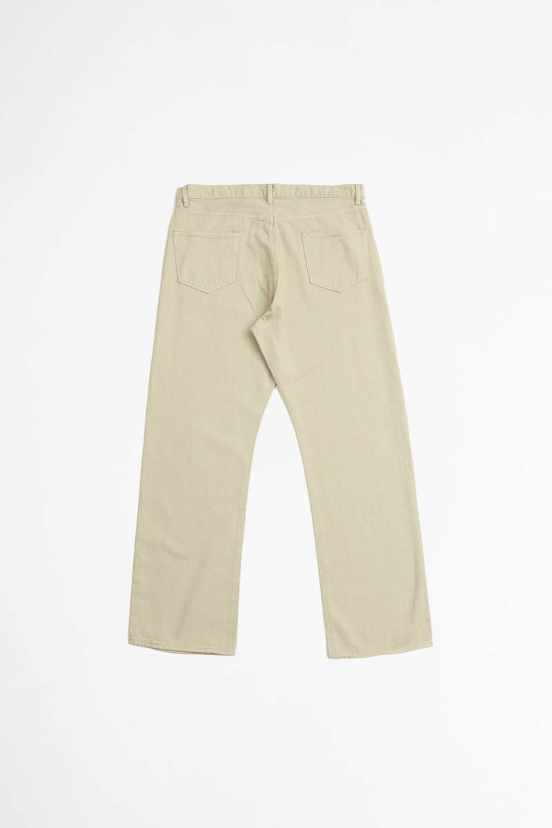 Auralee Botanical Dyed Selvedge Denim Pants - Natural Green